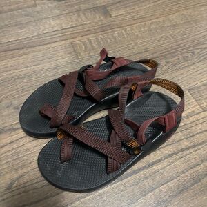 Chaco Z2  Men's Dark Red with Black Sandals